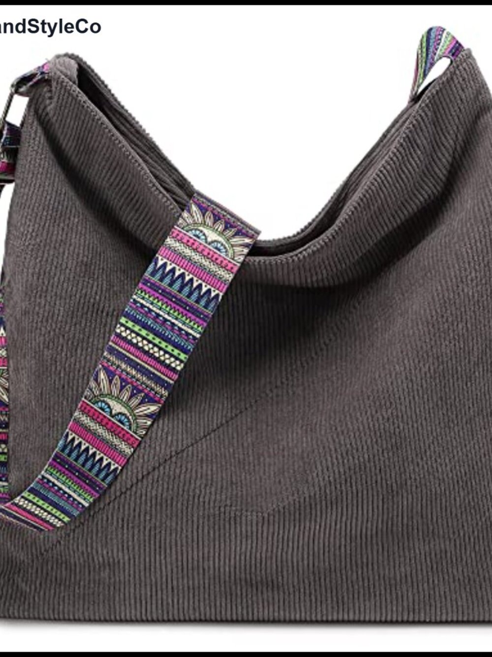 Makukke Corduroy Hobo Tote Bag Large Capacity Crossbody